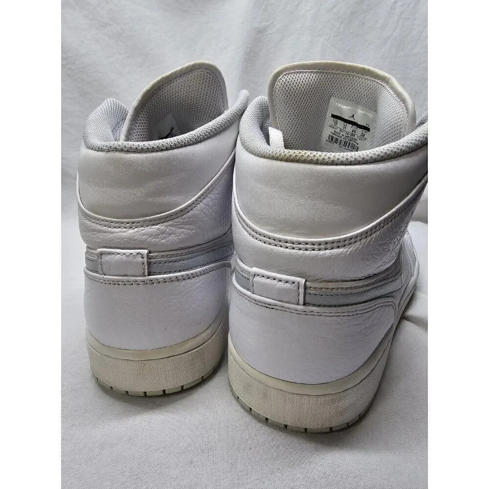 NIKE Jordan 1 high White Pure Platinum High Tops Mens Size 12 554724-108 - Picture 10 of 16